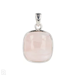 Rose Quartz Silver Pendant from India with item number 19702