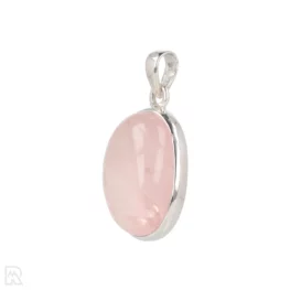 Rose Quartz Silver Pendant from India with item number 19703