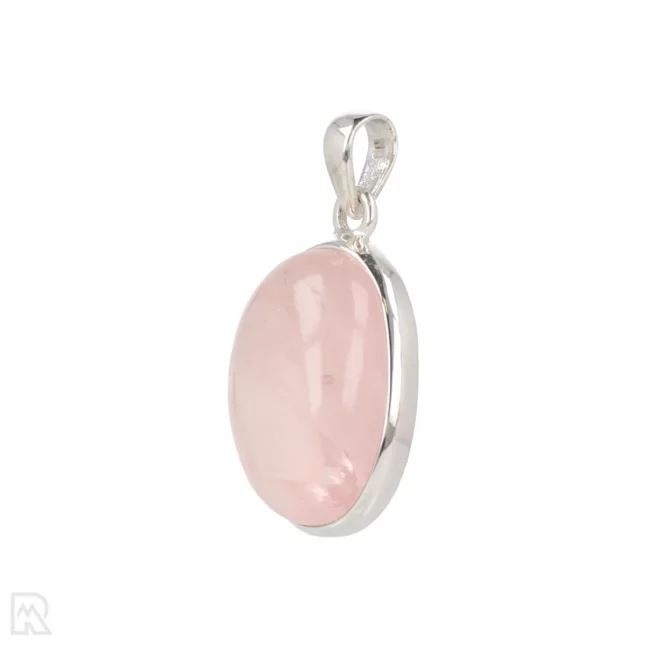 Rose Quartz Silver Pendant from India with item number 19703