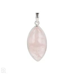 Rose Quartz Silver Pendant from India with item number 19704