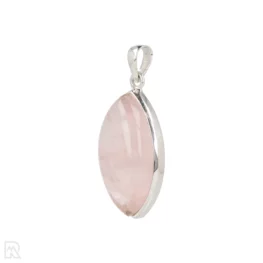 Rose Quartz Silver Pendant from India with item number 19704