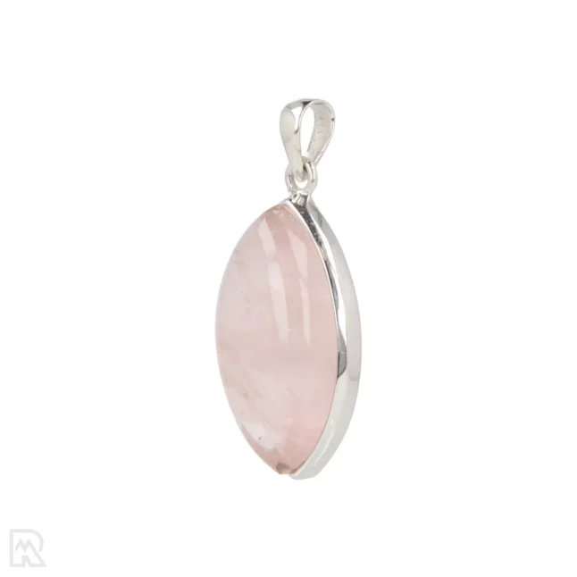 Rose Quartz Silver Pendant from India with item number 19704