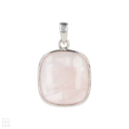 Rose Quartz Silver Pendant from India with item number 19705