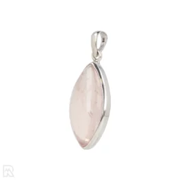 Rose Quartz Silver Pendant from India with item number 19706