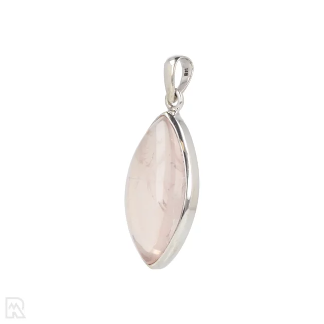 Rose Quartz Silver Pendant from India with item number 19706