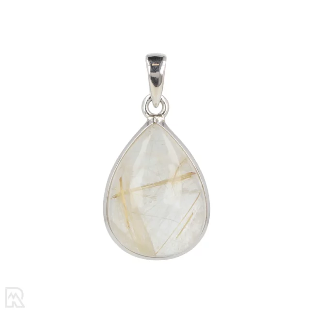Rutile Quartz Silver Pendant from India with item number 19710