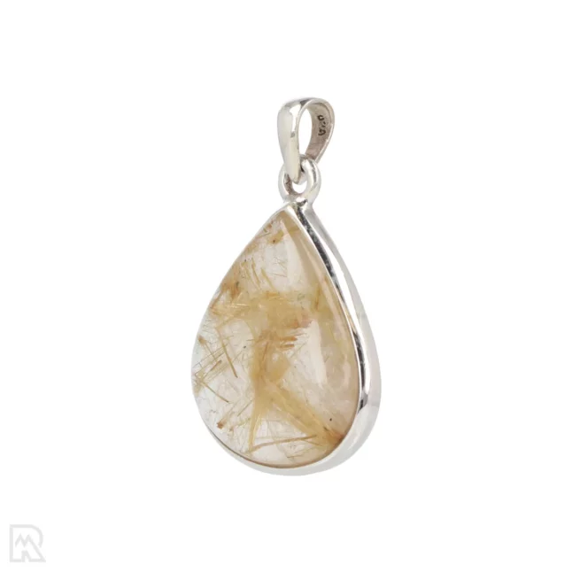 Rutile Quartz Silver Pendant from India with item number 19711
