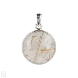 Rutile Quartz Silver Pendant from India with item number 19712