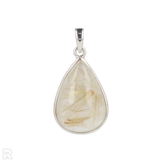 Rutile Quartz Silver Pendant from India with item number 19713