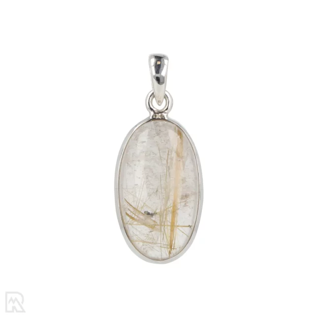 Rutile Quartz Silver Pendant from India with item number 19714
