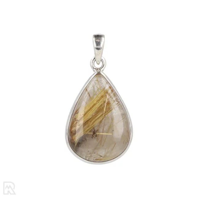 Rutile Quartz Silver Pendant from India with item number 19715