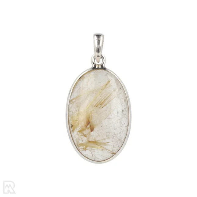 Rutile Quartz Silver Pendant from India with item number 19716