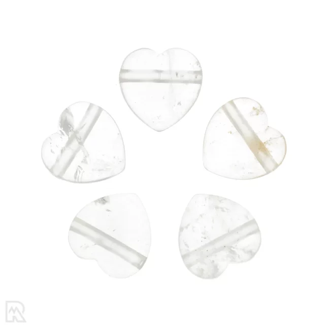 Bergkristal Doorboorde Hart Hanger | 2 cm