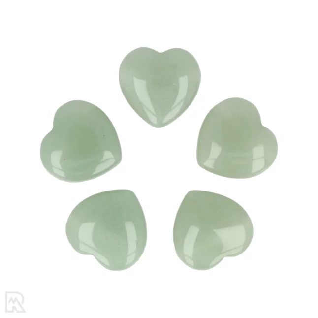 Groene Aventurijn Doorboorde Hart Hanger | 2 cm