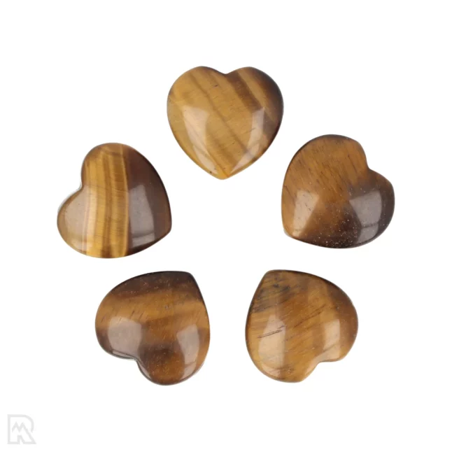 Tijgeroog Doorboorde Hart Hanger | 2 cm