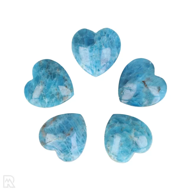 Blauwe Apatiet Doorboorde Hart Hanger | 2 cm
