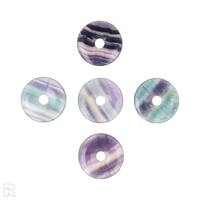 Regenboog Fluoriet Donut Hanger | 4 cm