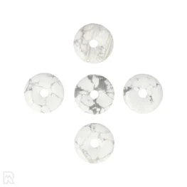 Howlite Donut-Anhänger | 3 cm