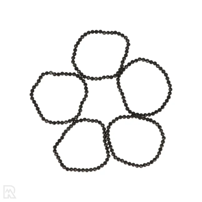 Regenboog Obsidiaan Facetarmband | 4 mm