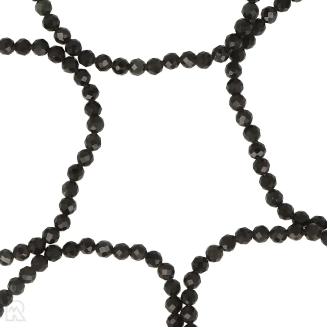 Regenboog Obsidiaan Facetarmband | 4 mm - Afbeelding 2