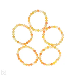 Orange Achat Kugel Armband | Gebeizt - 8 mm