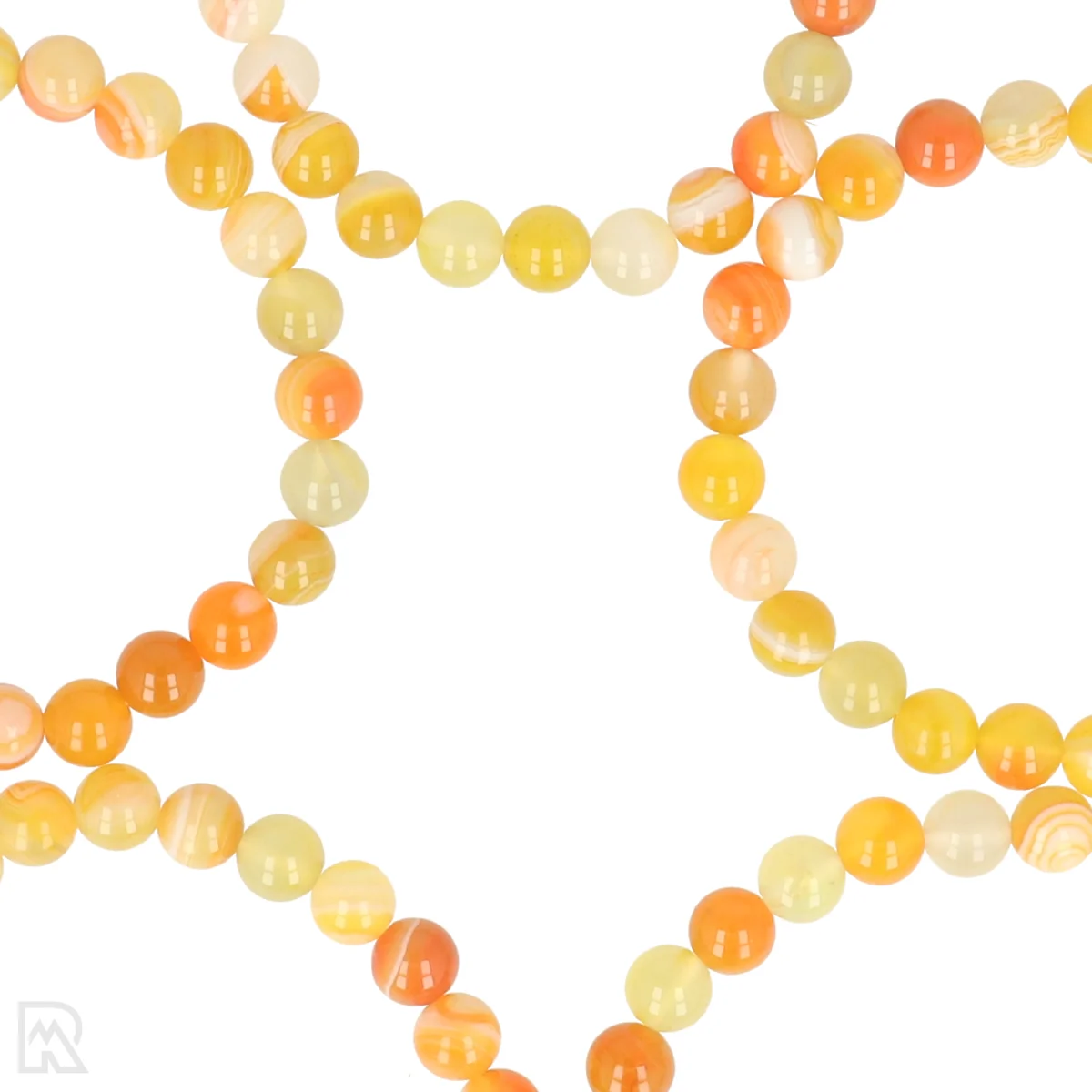 Orange Agate Ball Bracelet | Stained - 8 mm 2 Oranje Agaat Kogelarmband | Gebeitst - 8 mm - Image 2
