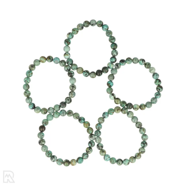 Afrikanischer Türkis Kugelarmband | AA - 8 mm