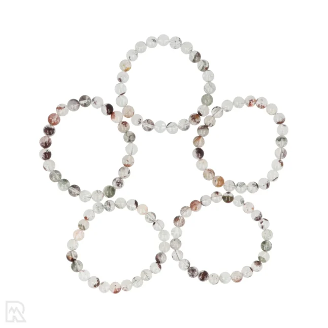 Lodoliet - Kwarts met Insluitingen Kogelarmband uit China met artikelnummer 8474