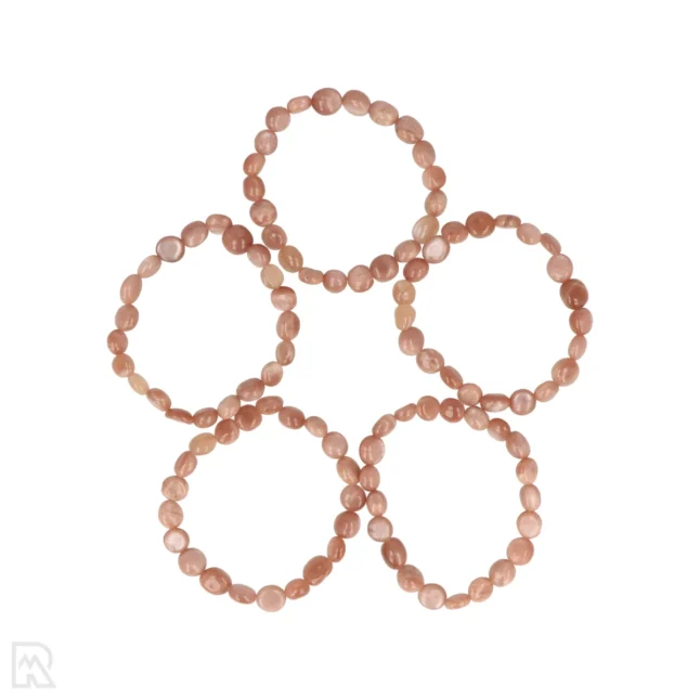 Sonnenstein - Mondstein-Trommelstein-Armband | 6 - 8 mm