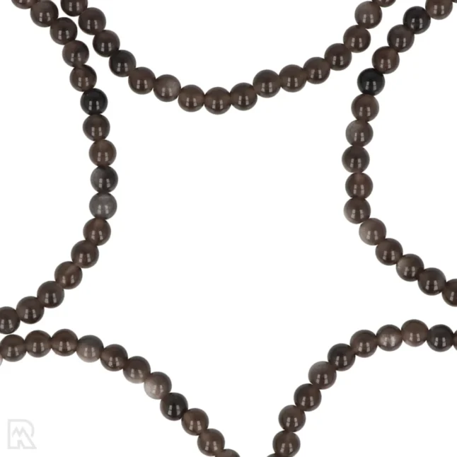 Zilver Obsidiaan Kogelarmband uit China met artikelnummer 8537