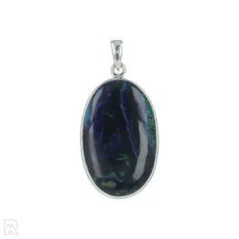Azurite Malachite Silver Pendant from India with item number 20242