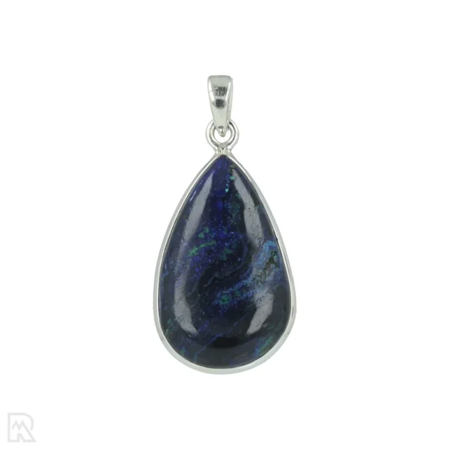 Azurite Malachite Silver Pendant from India with item number 20244