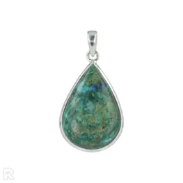Azurite Malachite Silver Pendant from India with item number 20245
