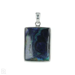 Azurite Malachite Silver Pendant from India with item number 20247