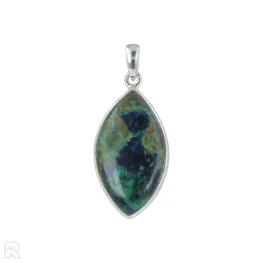 Azurite Malachite Silver Pendant from India with item number 20250