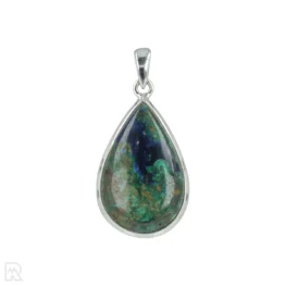 Azurite Malachite Silver Pendant from India with item number 20251