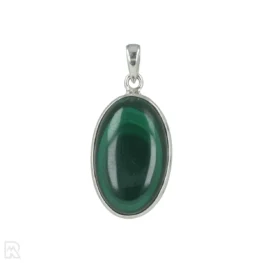 Malachite Silver Pendant from India with item number 20354