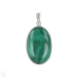 Malachite Silver Pendant from India with item number 20355
