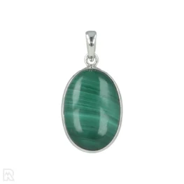Malachite Silver Pendant from India with item number 20356