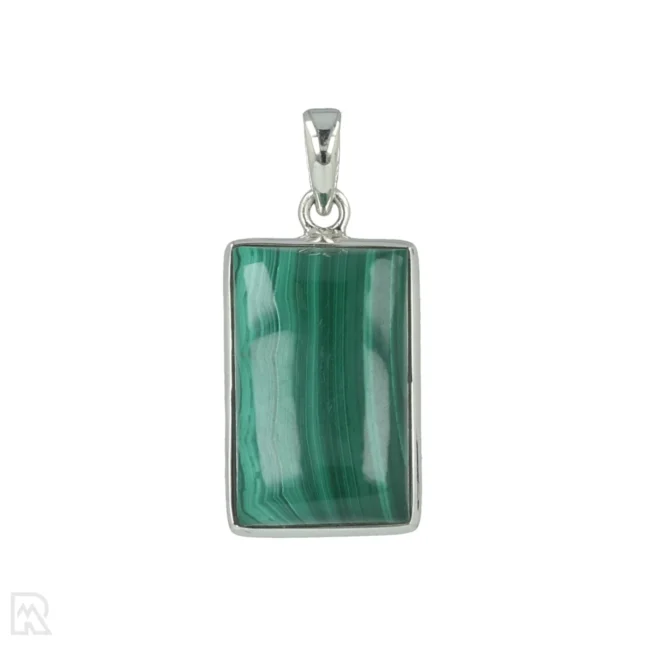Malachiet Zilveren Hanger uit India met artikelnummer 20364