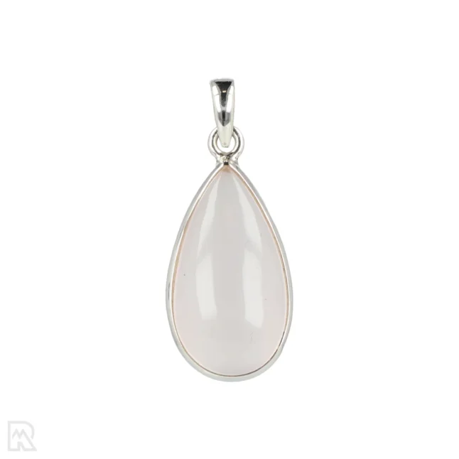 Rozenkwarts Zilveren Hanger uit India met artikelnummer 20524