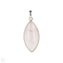 Rozenkwarts Zilveren Hanger uit India met artikelnummer 20539