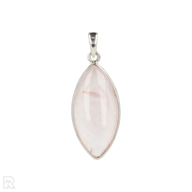 Rozenkwarts Zilveren Hanger uit India met artikelnummer 20539