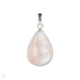 Rozenkwarts Zilveren Hanger uit India met artikelnummer 20548