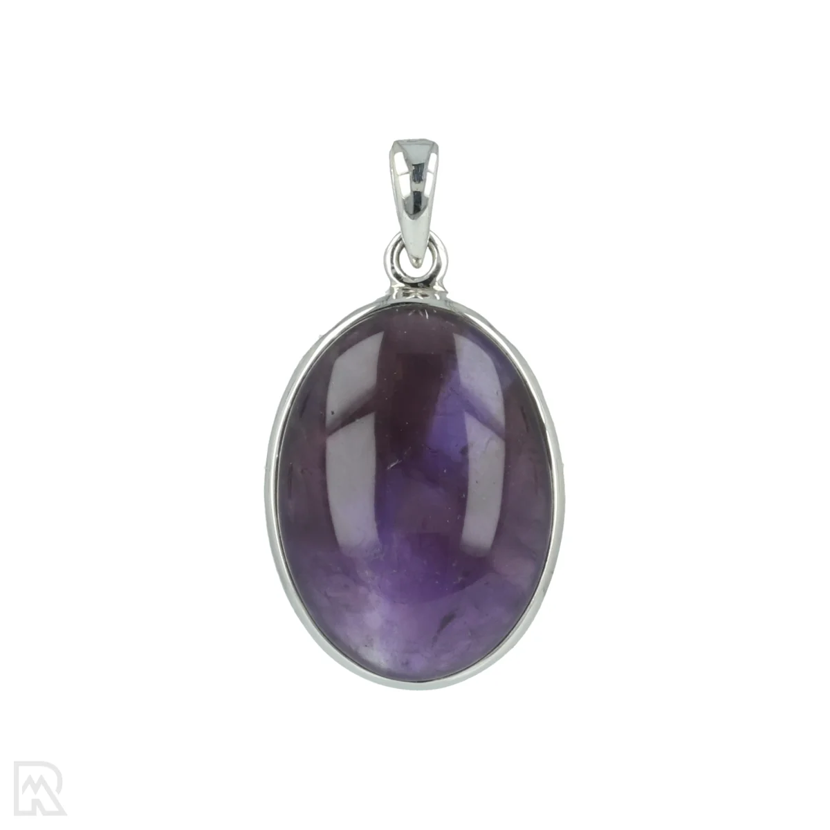 Amethyst Silver Pendant 1 Amethist Zilveren Hanger uit India met artikelnummer 20557