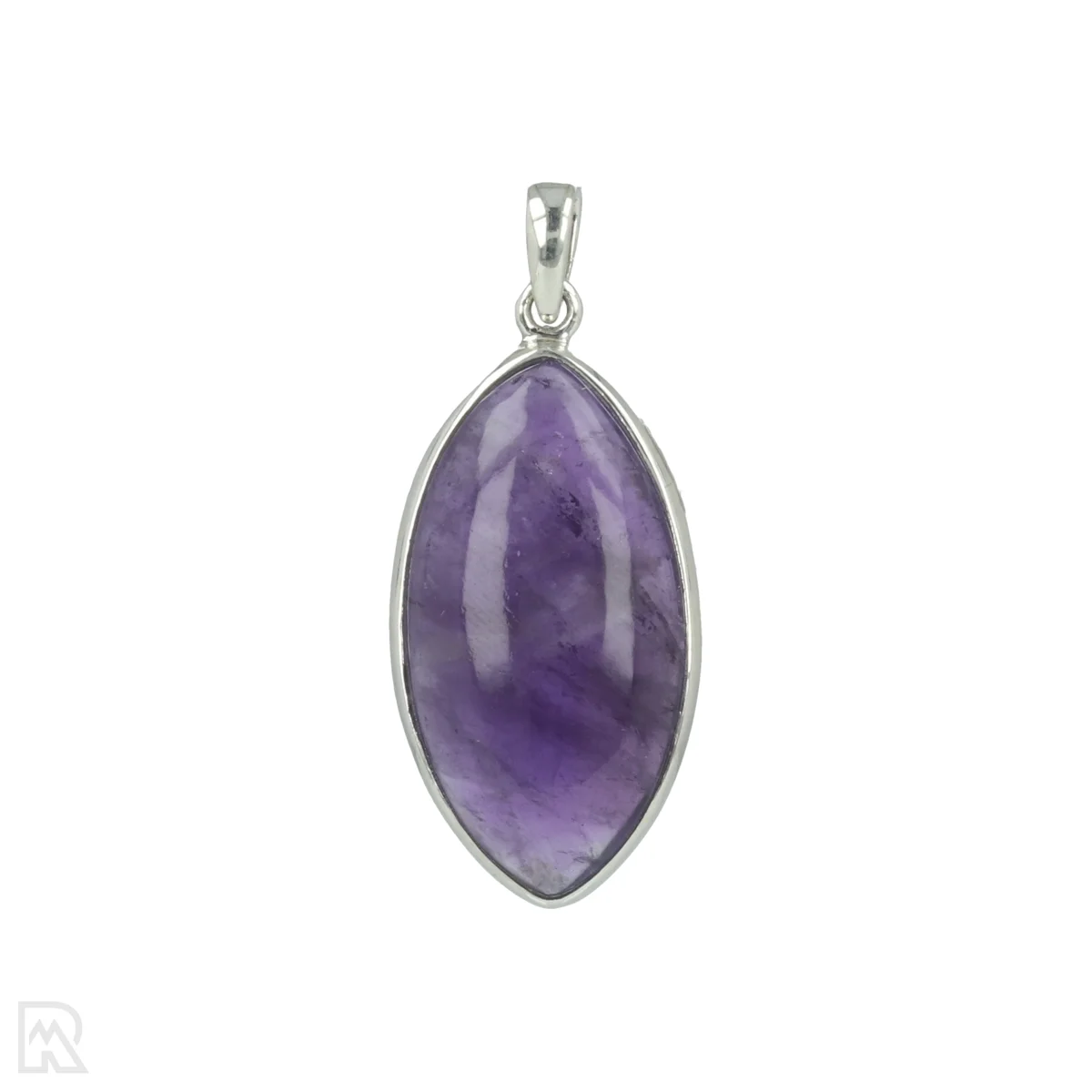 Amethyst Silver Pendant 1 Amethist Zilveren Hanger uit India met artikelnummer 20560