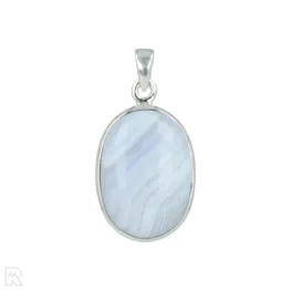 Blue Lace Agaat Zilveren Hanger uit India met artikelnummer 20635
