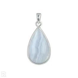 Blue Lace Agaat Zilveren Hanger uit India met artikelnummer 20638