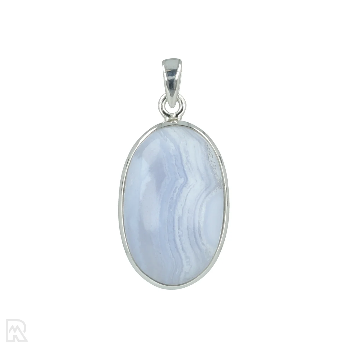 Blue Lace Agaat Zilveren Hanger 1 Blue Lace Agaat Zilveren Hanger uit India met artikelnummer 20646