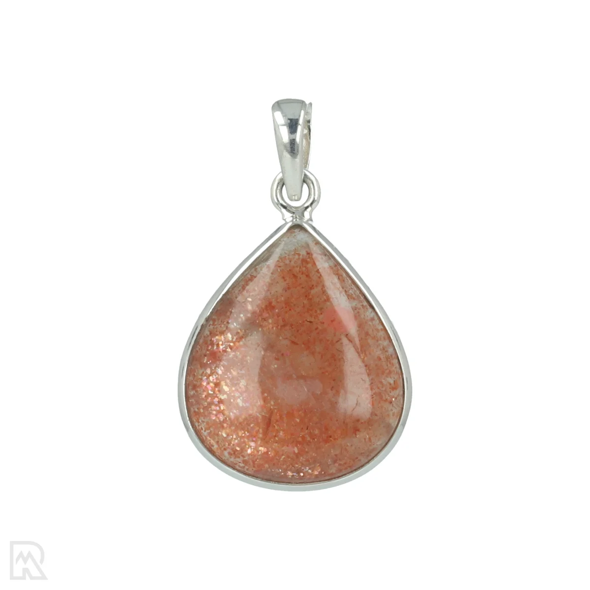 Sunstone Silver Pendant 1 Zonnesteen Zilveren Hanger uit India met artikelnummer 20654